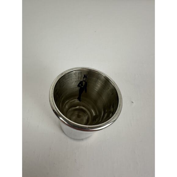 Pewter Boardman Colonial Glossy Glass Inside Gentleman Top Hat in Tux 2.5 x 2 In - Picture 3 of 7